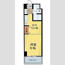 BellCity榴ケ岡 1DKの間取図画像