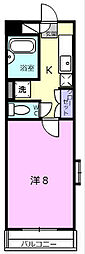 フリオフラッシュ 1Kの間取図画像