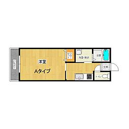 ミストラル 1Kの間取図画像