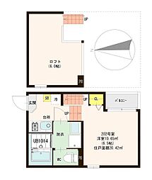 ハーモニーテラス醍醐和泉 ワンルームの間取図画像
