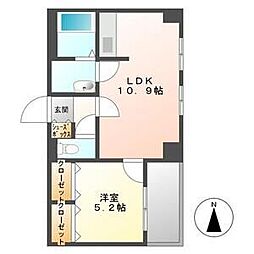 クラルテ旭山公園通 1LDKの間取図画像