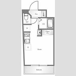 ビリジアン目白 ワンルームの間取図画像