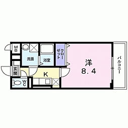 コスモ・ディエース 1Kの間取図画像