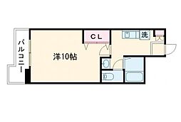 ライズ大江 1Kの間取図画像