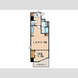 ダイワシティー千種 1LDKの間取図画像
