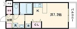 ラポール藤 ワンルームの間取図画像