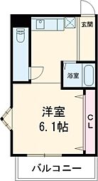 エール向陽 ワンルームの間取図画像