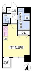 キャッスル弥生町 ワンルームの間取図画像