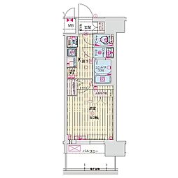 ソルテラスOSAKA GATE 1Kの間取図画像