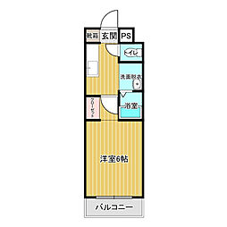 学校町YMマンション(仮称) 1Kの間取図画像