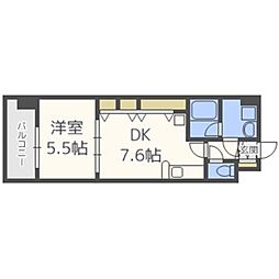 アーバネックス福島 1DKの間取図画像
