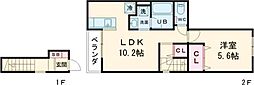 グレイス中木戸I 1LDKの間取図画像