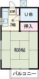 沖ハイツ 1Kの間取図画像