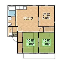セジュールふじやまA 3LDKの間取図画像