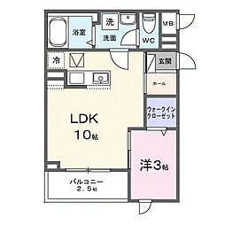サン パレルモ 1LDKの間取図画像