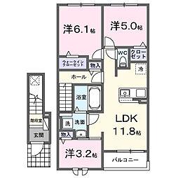 エアリーI 3LDKの間取図画像