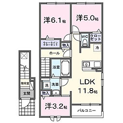 エアリーI 3LDKの間取図画像