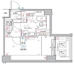 CREVISTA戸田 1Kの間取図画像