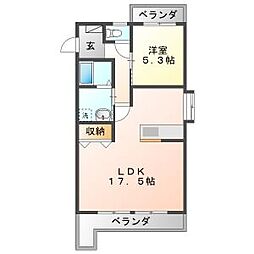 メゾンY・K 1LDKの間取図画像