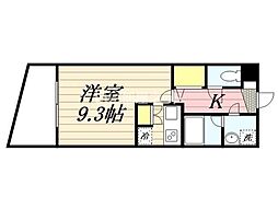 ラセット天神 ワンルームの間取図画像