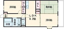 ディーズコート 3LDKの間取図画像