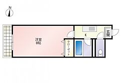 コンフォート・Nビル 1Kの間取図画像