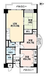 ウエストコート大利 3LDKの間取図画像