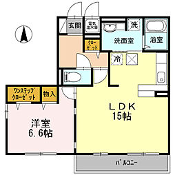グランヴァースト 1LDKの間取図画像