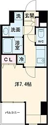 厚木市中町4丁目マンション 1Kの間取図画像
