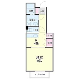 フルール 1DKの間取図画像