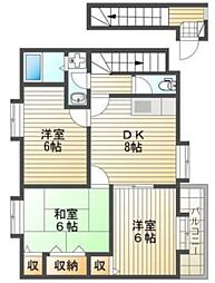 サンキャッスル 3LDKの間取図画像