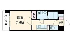 S-RESIDENCE熊本駅前 1Kの間取図画像