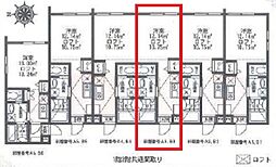 KozuPacificOcean 1Kの間取図画像