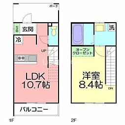 フォルストヴィラ鵠沼 1LDKの間取図画像