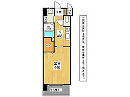 メディプラカーサ 1Kの間取図画像