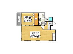 ニュー米谷ビル 1LDKの間取図画像