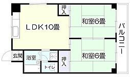 キャッスル305 2LDKの間取図画像