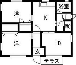 コンフォートタウンA 3Kの間取図画像