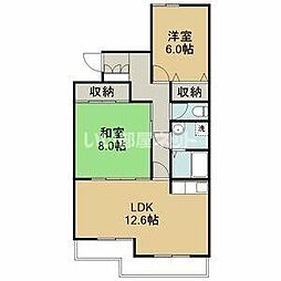 山建3 2LDKの間取図画像