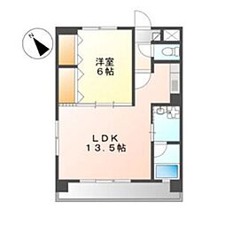 ヴィレッジWill 1LDKの間取図画像