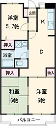 ラークバーレィ 3DKの間取図画像