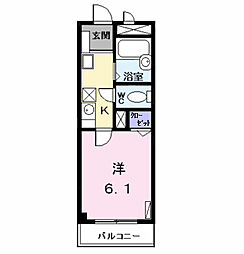 メゾンドティファニー 1Kの間取図画像