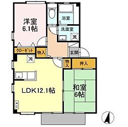 ピュアライフA 2LDKの間取図画像