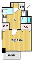 リョーコーテックビル 1Kの間取図画像