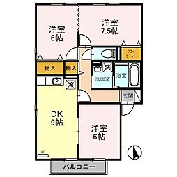 グランシャリオD 3DKの間取図画像