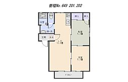 メルベーユ・ビラ 2LDKの間取図画像