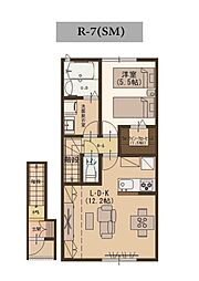 Usonia DCII 1LDKの間取図画像
