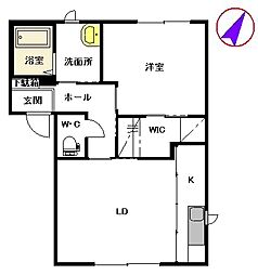 モスティー・サーク1 1LDKの間取図画像