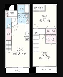 ウィステリア菜花 2LDKの間取図画像