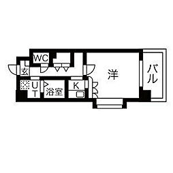 サムティ筥崎宮前 1Kの間取図画像
